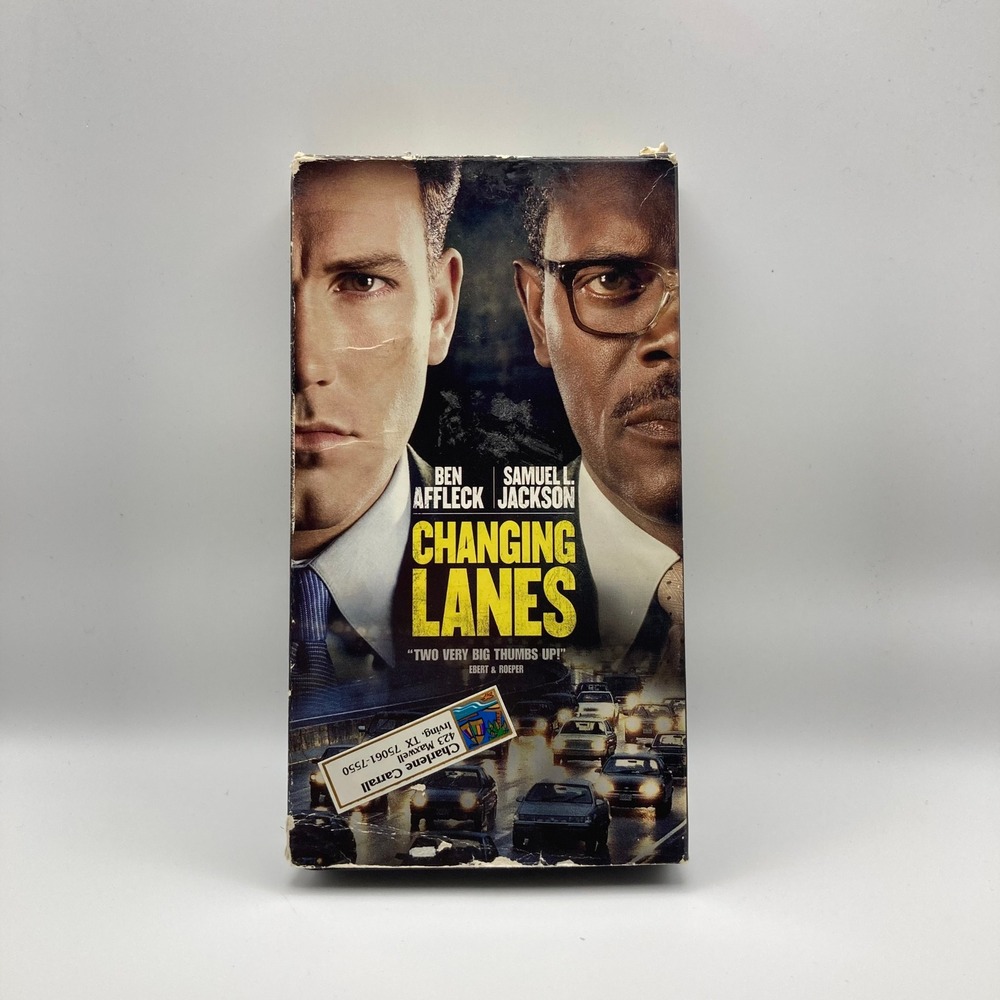 Changing Lanes VHS 2002 Ben Affleck Samuel L Jackson Thrillerโ Movie Paramount